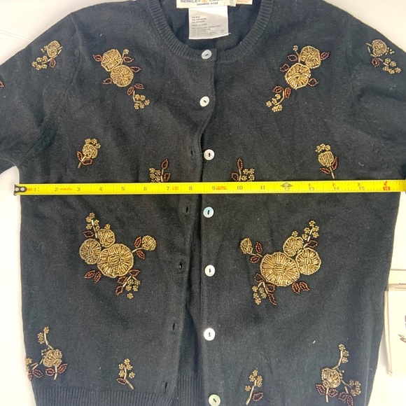 💥SALE💥 Berkeley Cashmere Black Beated Sz S P - Picture 8 of 15